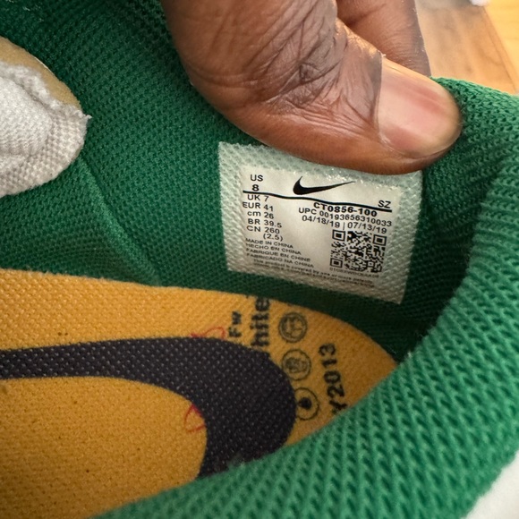 Used Off-White Off White x Nike Dunk LowGreen White - Picture 10 of 10